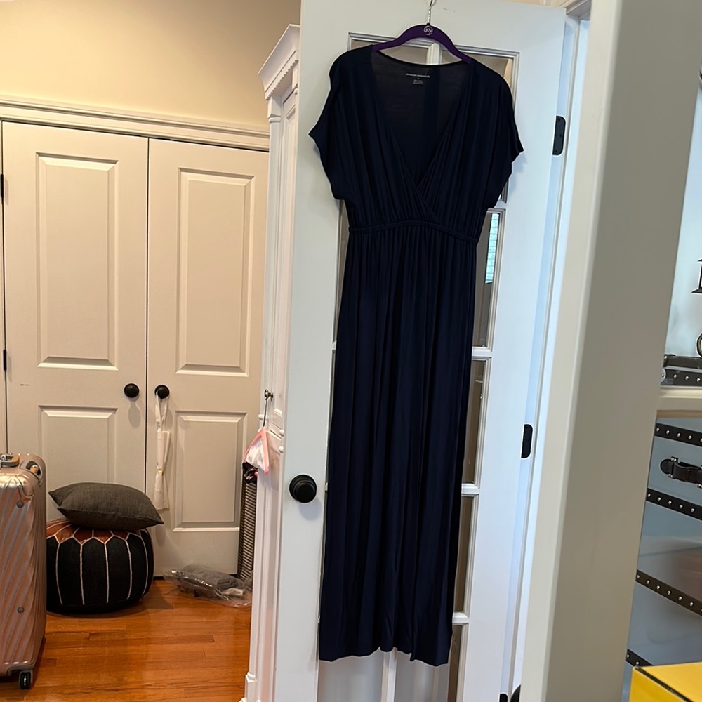 Navy Blue Cotton Maxi Dress - Never Worn